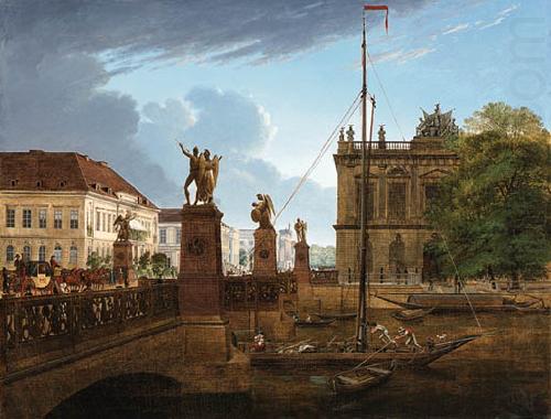 Friedrich Wilhelm Keyl View of Schlossbruke and Zeughaus china oil painting image